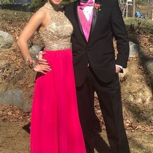 Halter neck prom dress